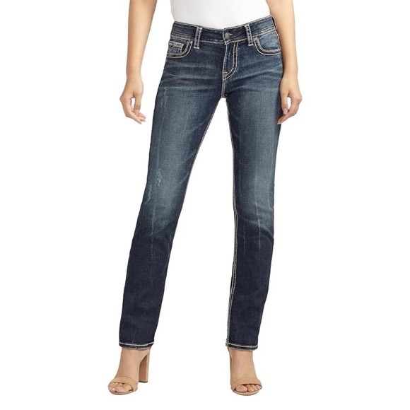 Silver Suki Women’s Straight Leg Medium Wash Denim Jeans in size 30 - Picture 1 of 15